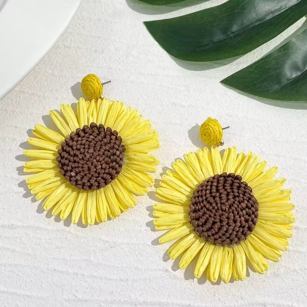 Sunflower Yellow Flower Earrings